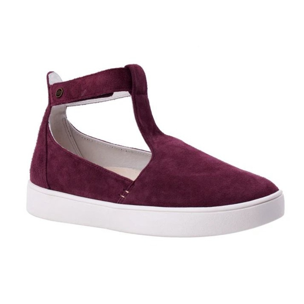 Waco Spenco Indigo Sneaker Classic Burgundy Suede Orthotic Shoe Sz 7 NEW IN BOX
